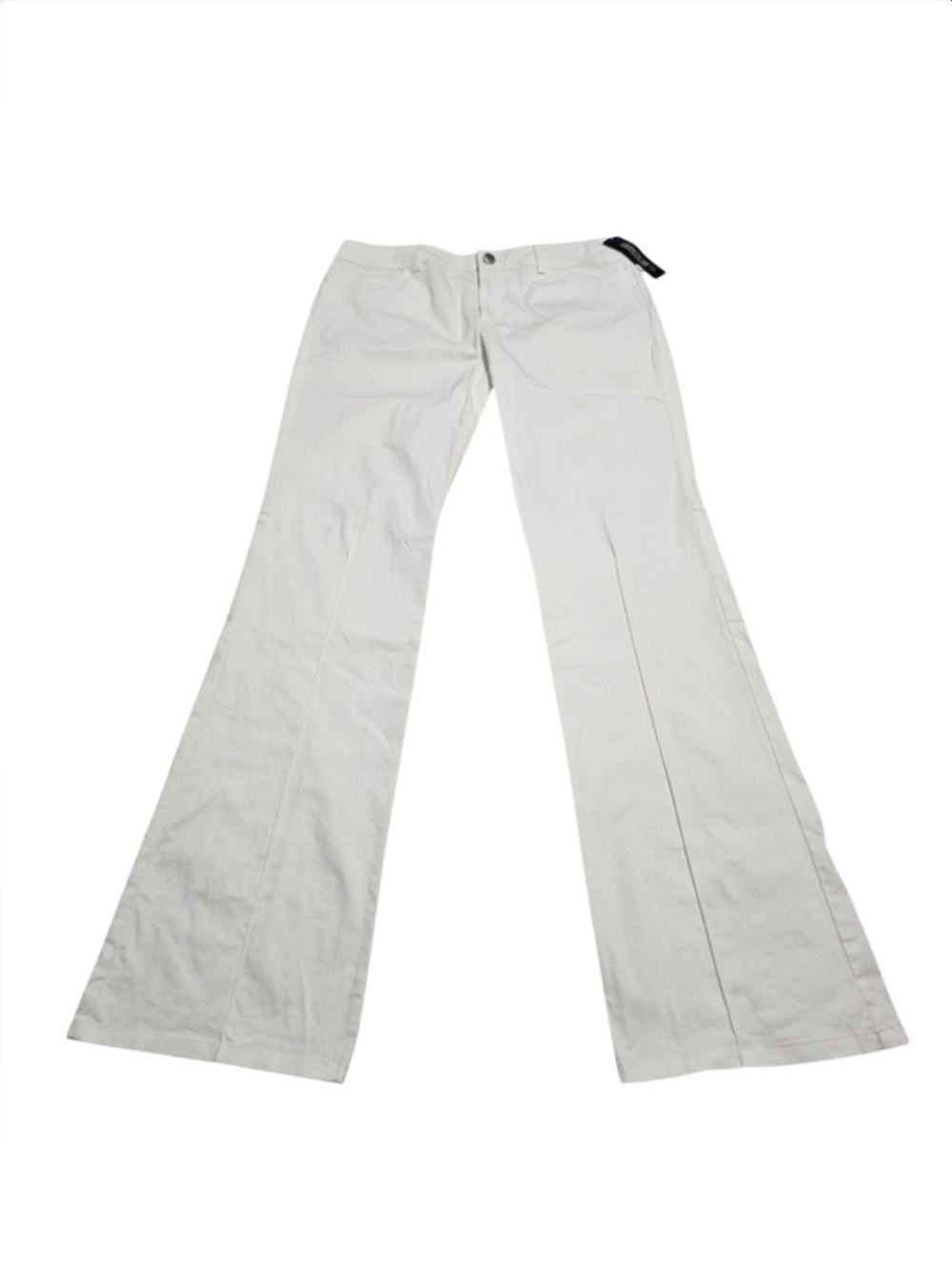 Lafayette 148 New York Bootcut White Minimalist Pants W/Front & Back Seam Sz 8